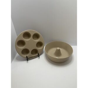 Vtg. Anchor Hocking MicroWare Microwave Cupcake/Muffin & Bundt Cake Pan Set of 2